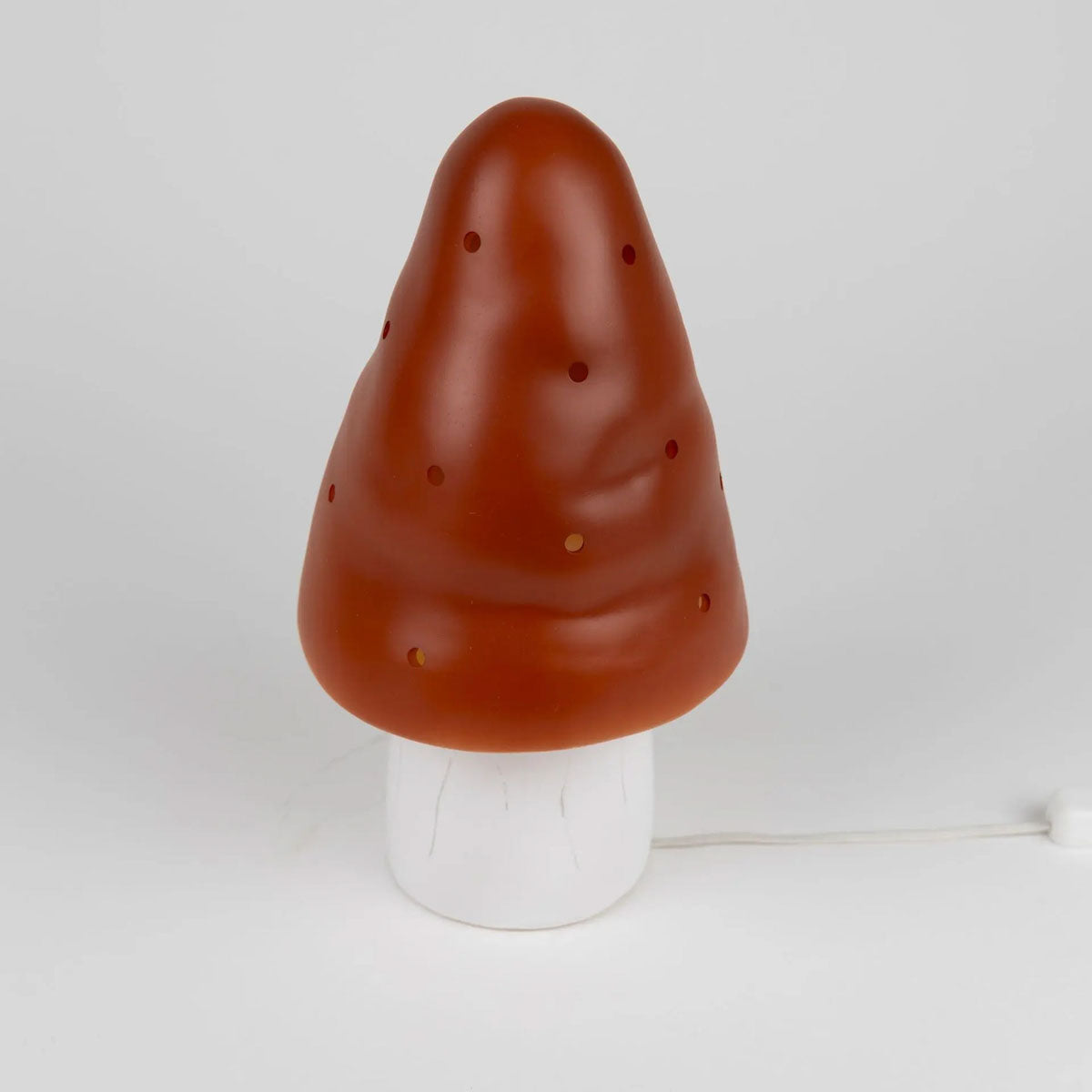 Egmont Heico Small Mushroom Lamp with Dimmer, Brick Red