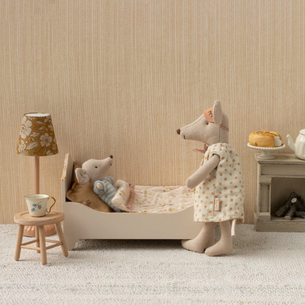 Maileg Wooden Bed for Mouse Doll, New