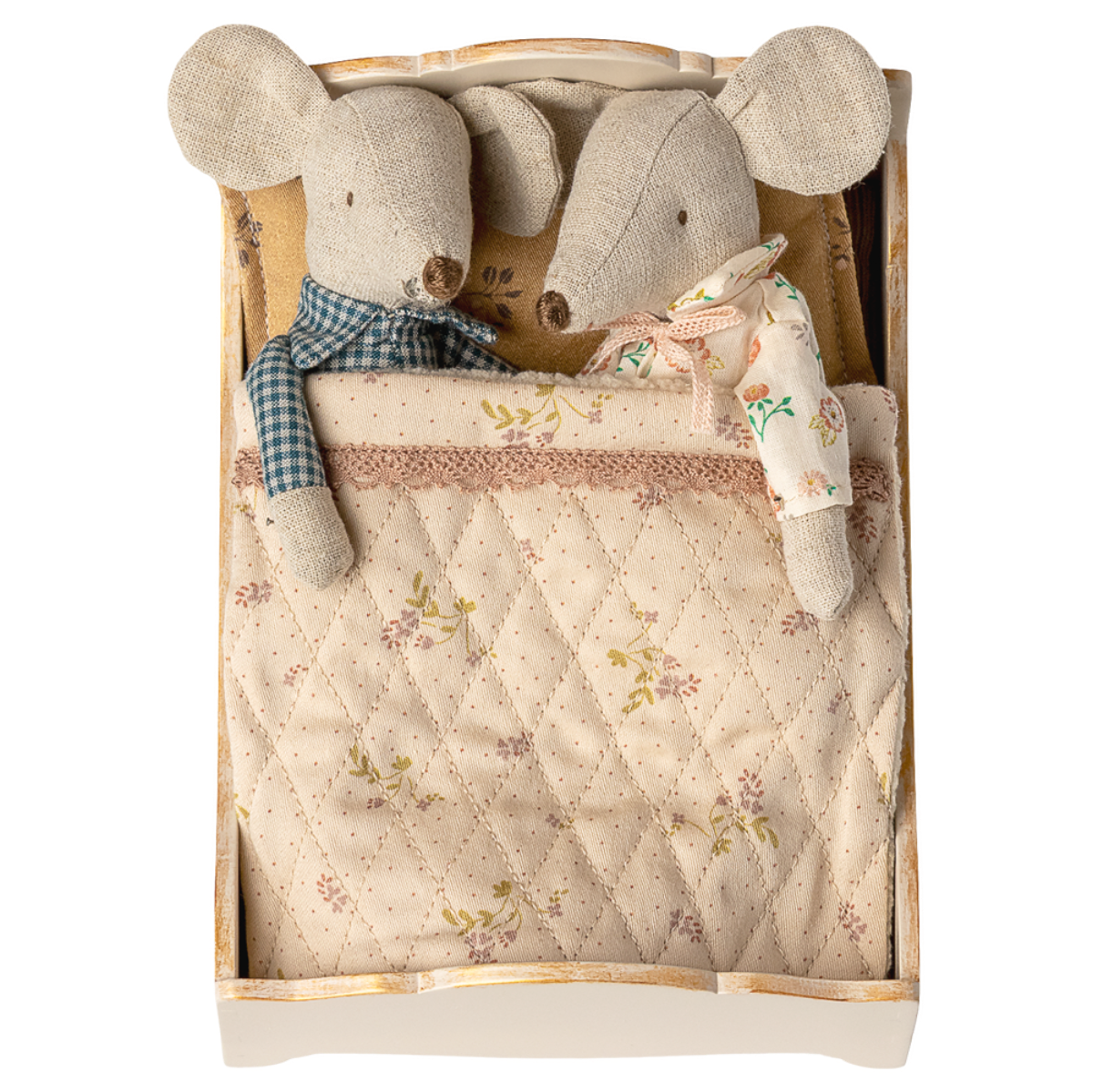 Maileg Wooden Bed for Mouse Doll, New