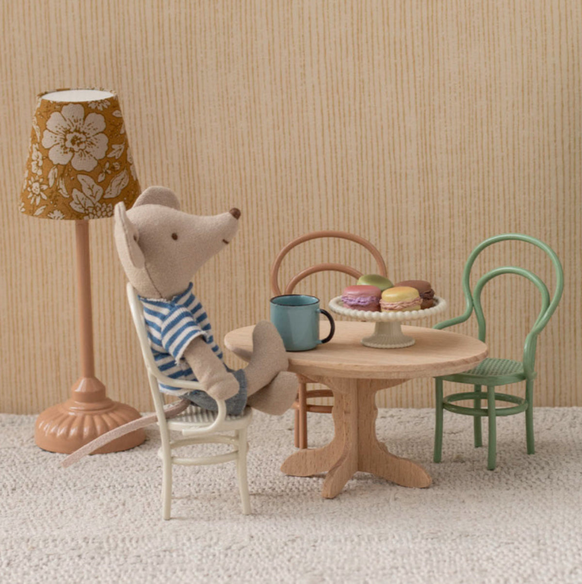 Maileg Mouse Size  Oval Dining Table