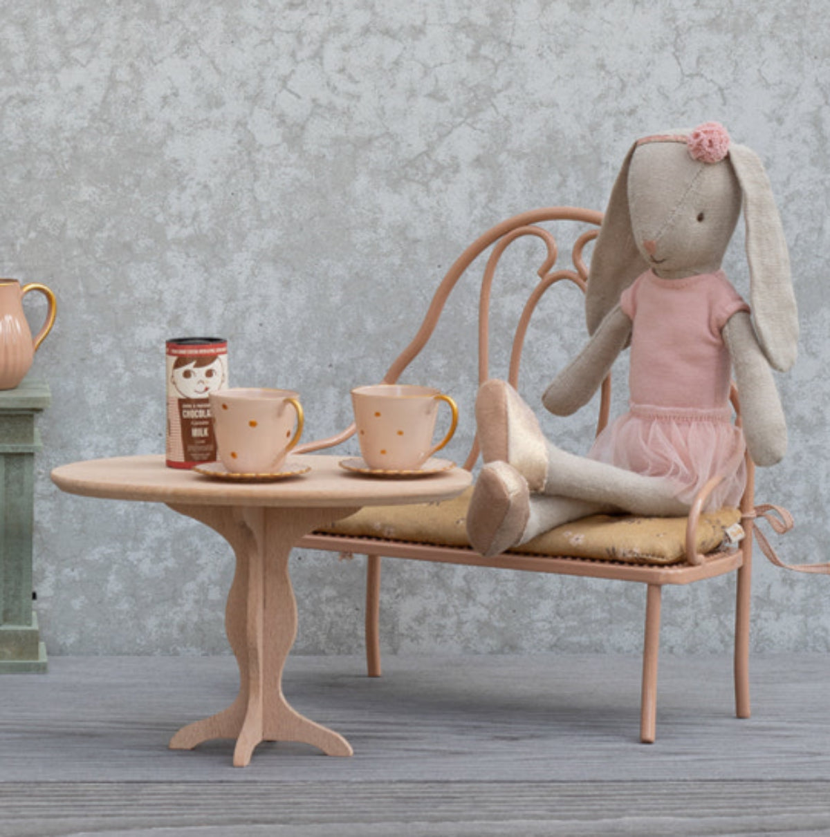 Maileg Vintage Bench, Miniature, Dark Powder