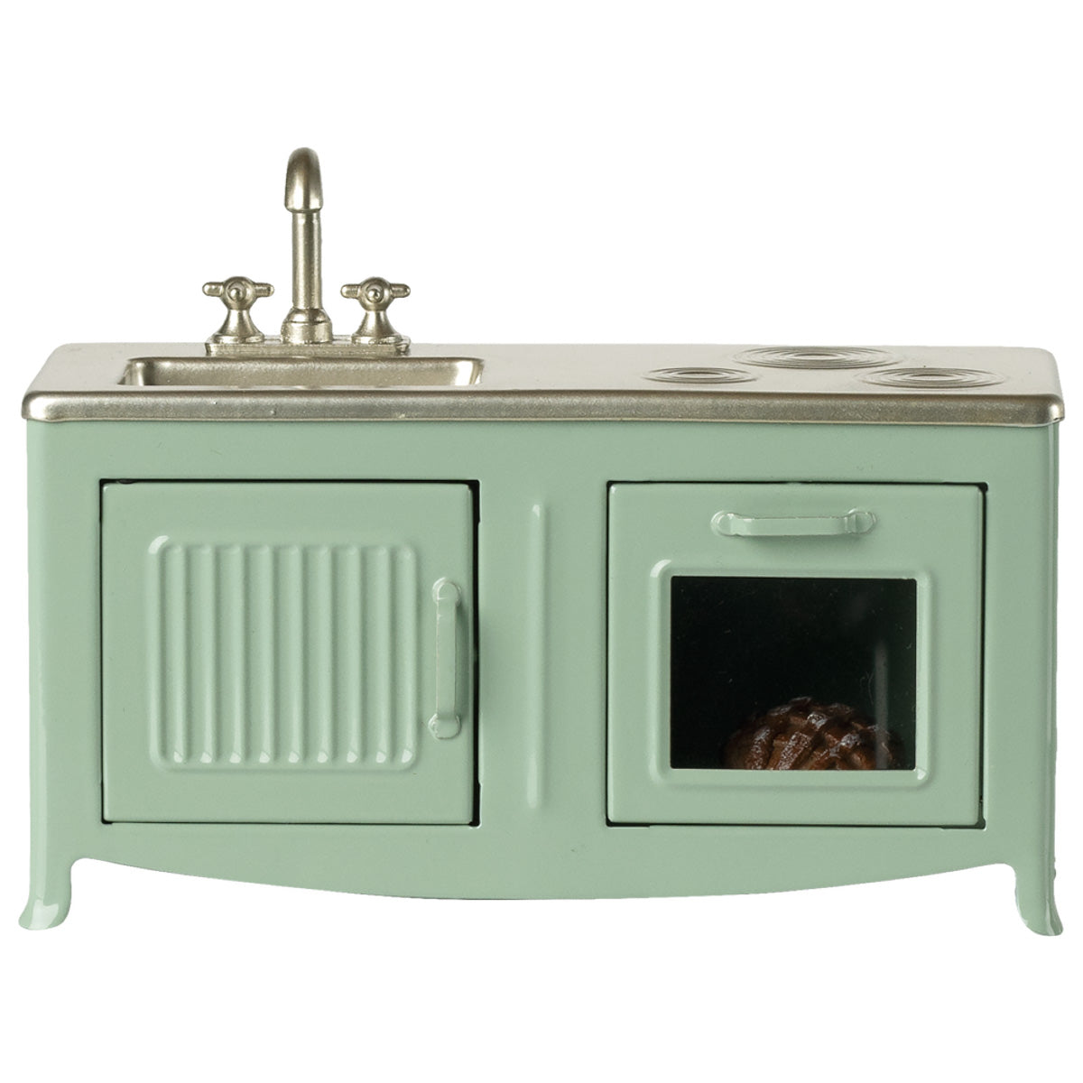 Maileg Dollhouse Kitchen, Mouse Size, Mint (ships in February)