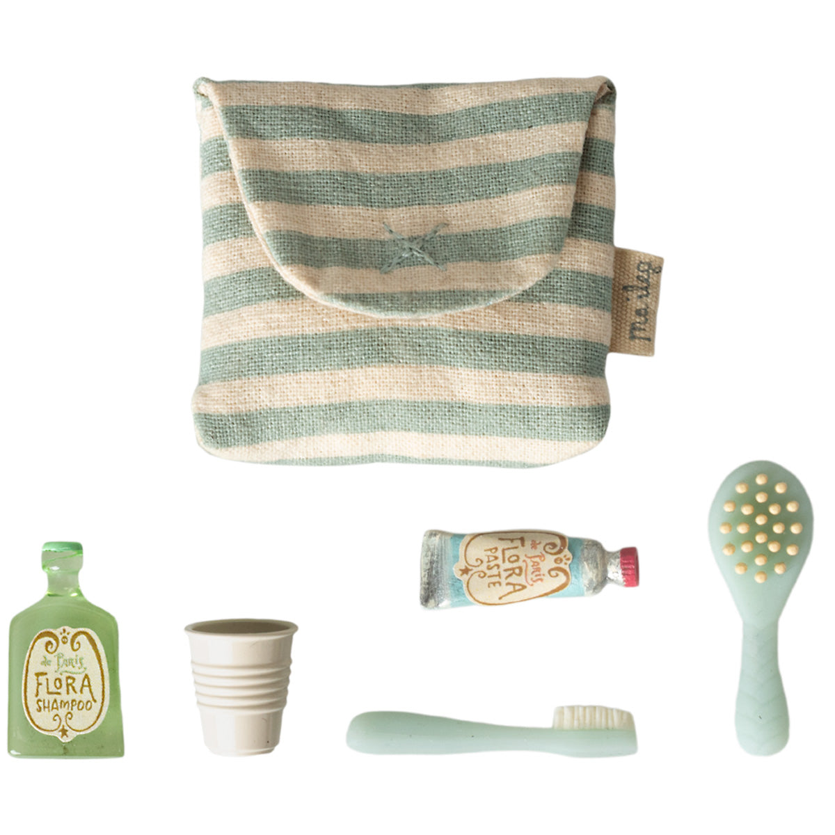 Maileg Toothbrush Set, Mouse size, Blue