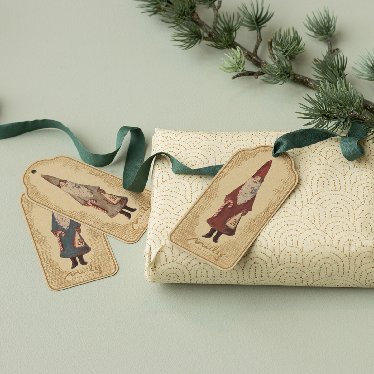 Maileg Holiday Gift Tag, Gift tags, Nicolaus 12 pcs