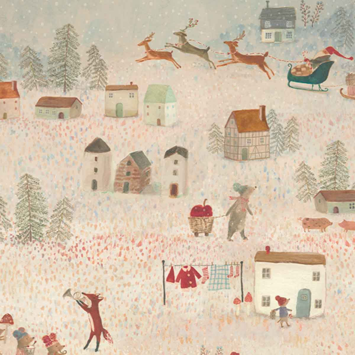 Maileg Wrapping Paper, Santa is coming, 11 yards