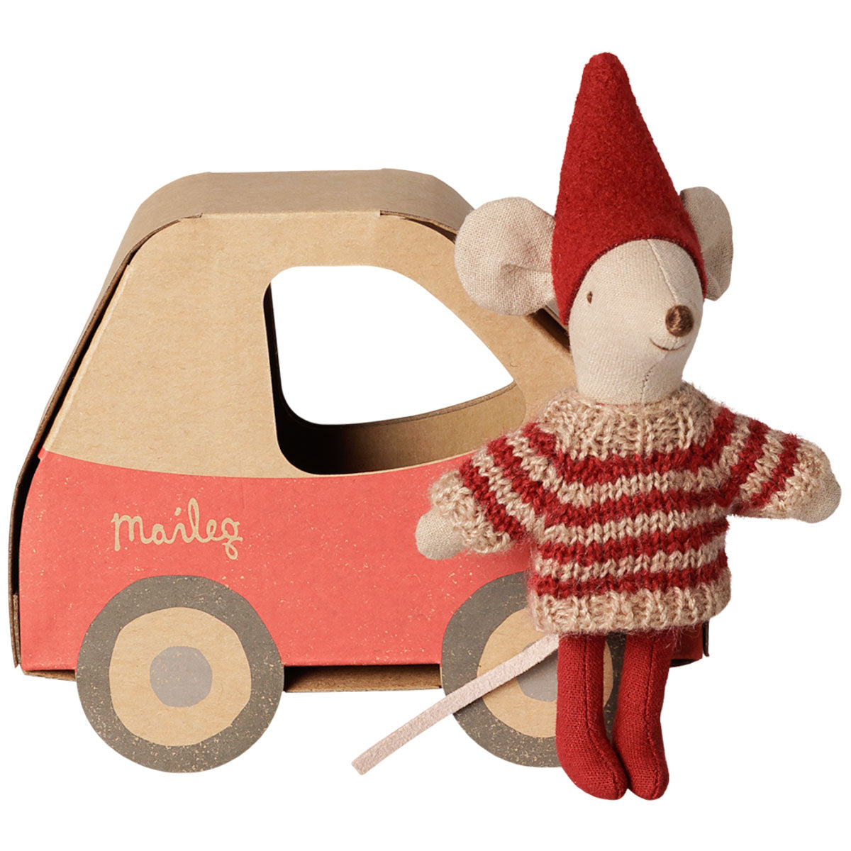 Maileg Christmas Mouse in a Car (available in November)