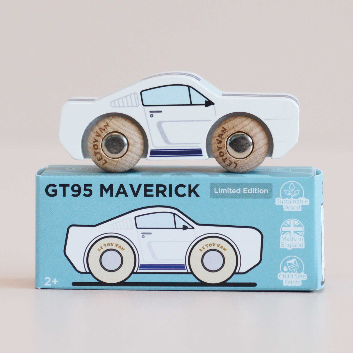 Wooden Matchbox Car, No. 17 GT95 Maverick