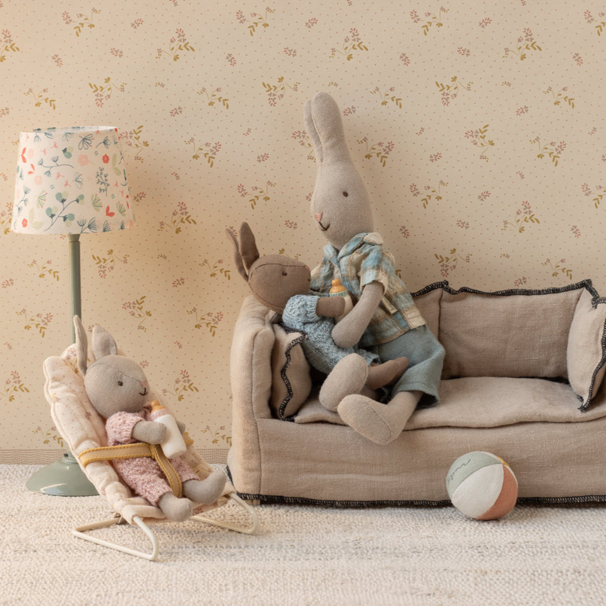 Maileg Micro Rabbit/ Bunny in knitted Onesie