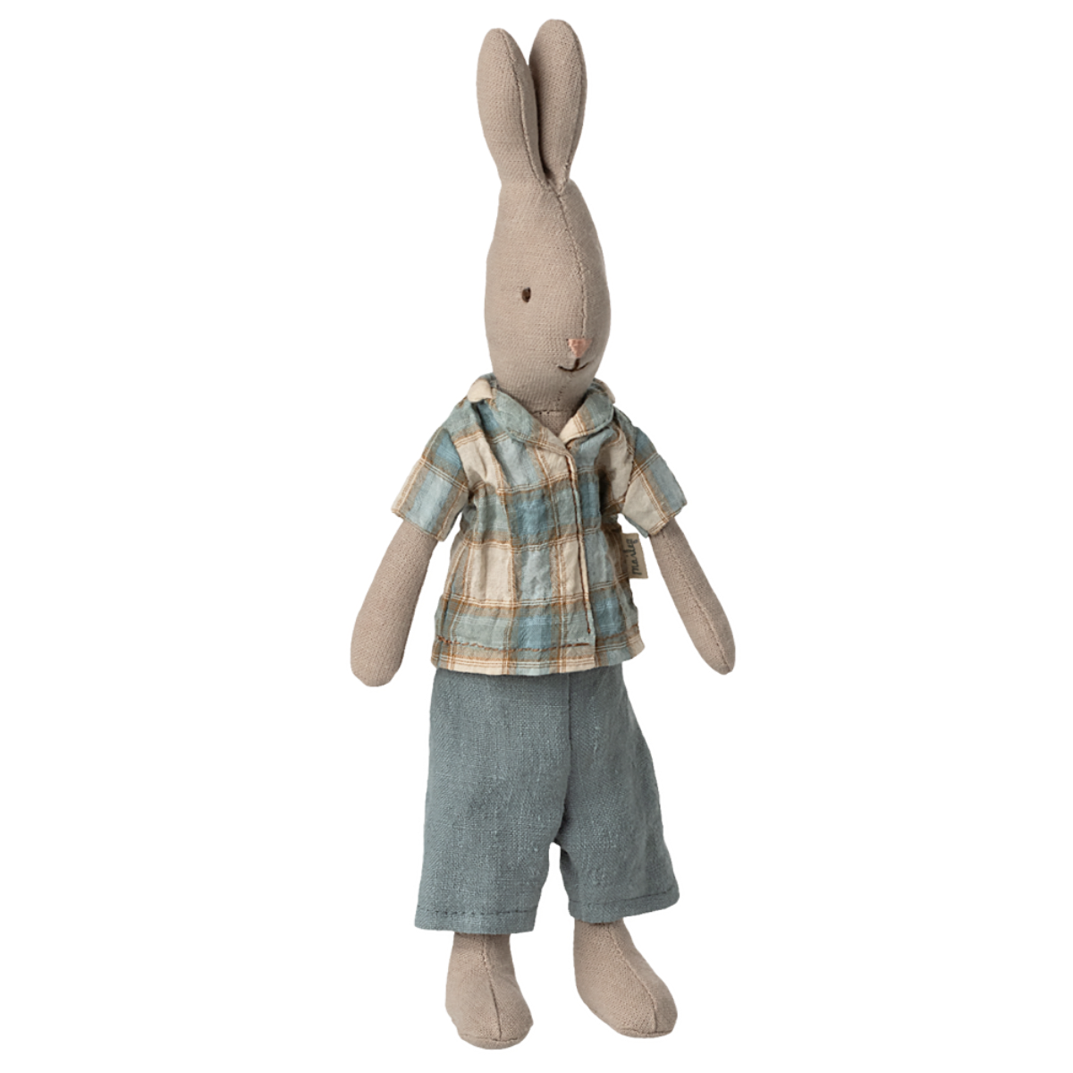Maileg Rabbit in Checker Shirt, Size 1