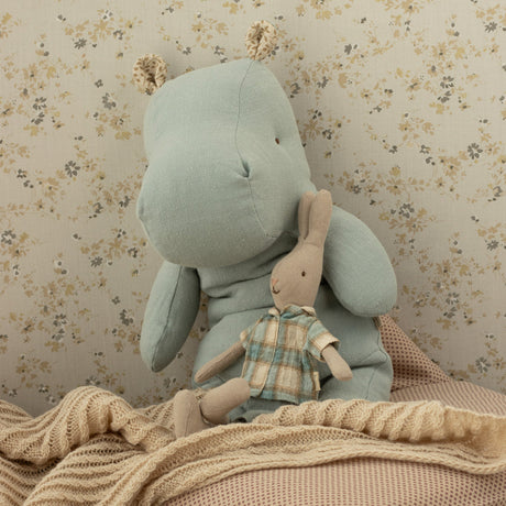 Maileg Medium Hippo, Blue Grey