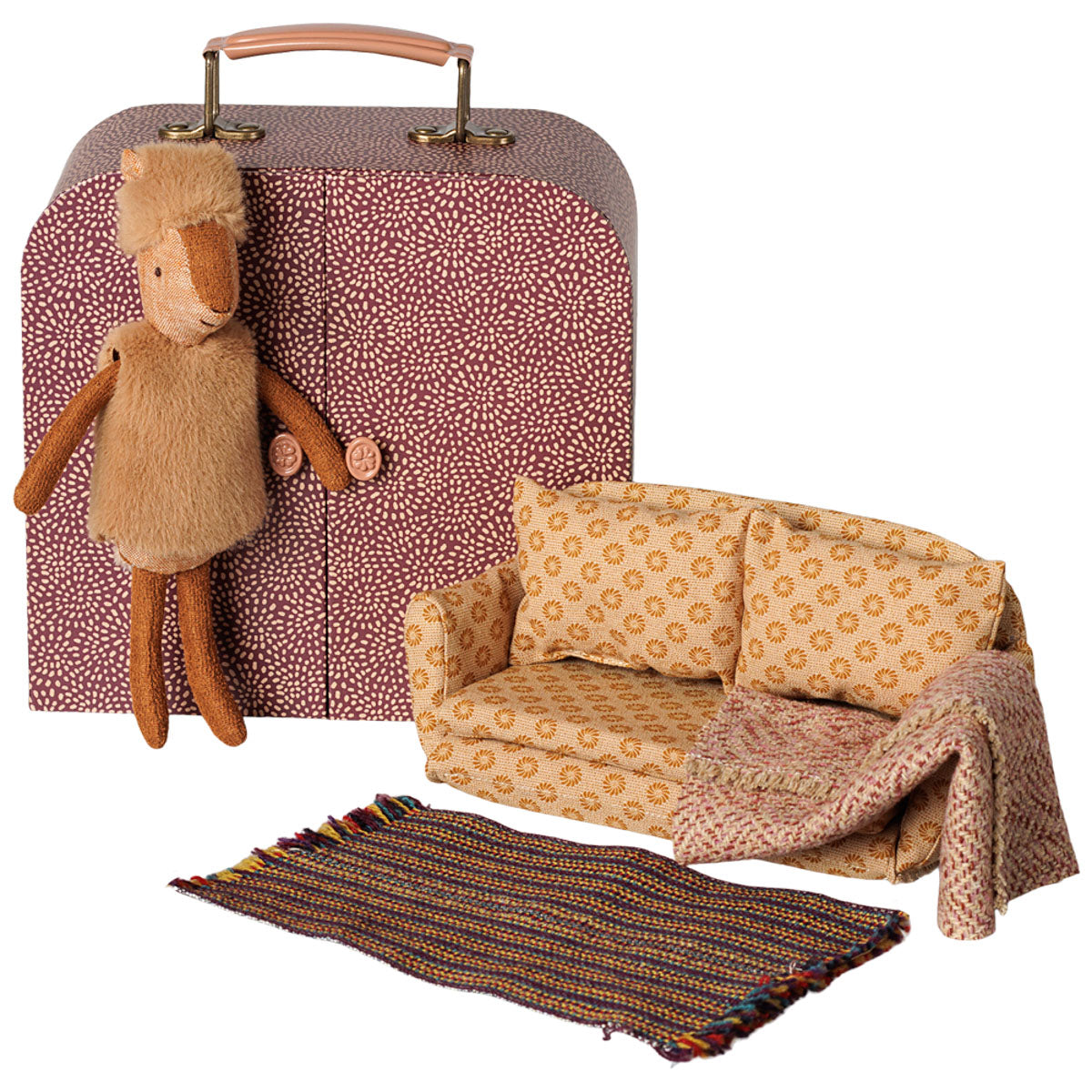 Maileg Little Sister Reindeer in Suitcase (available in November)