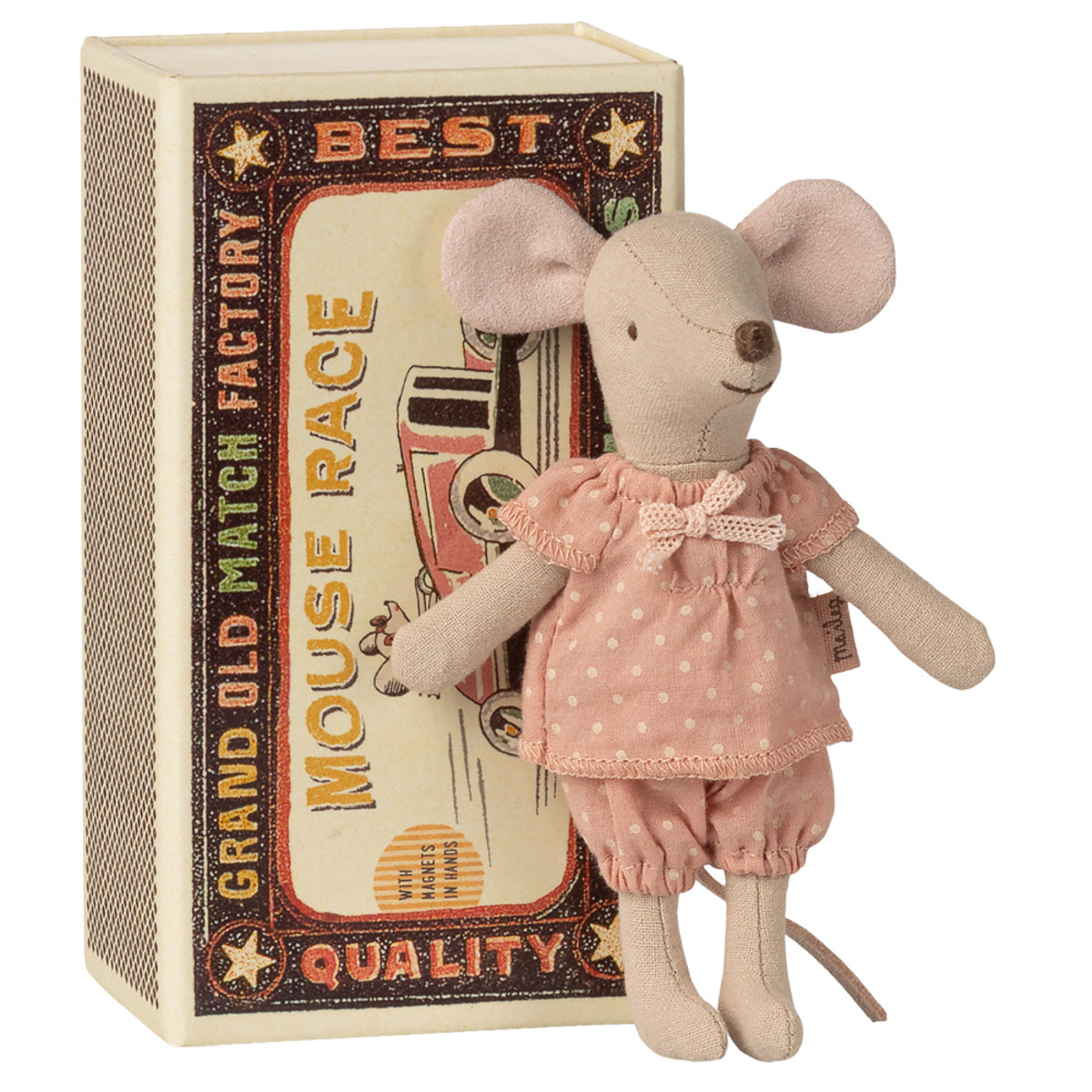 Maileg Big Sister Mouse in a Box, Rose Pajamas (ships in March)