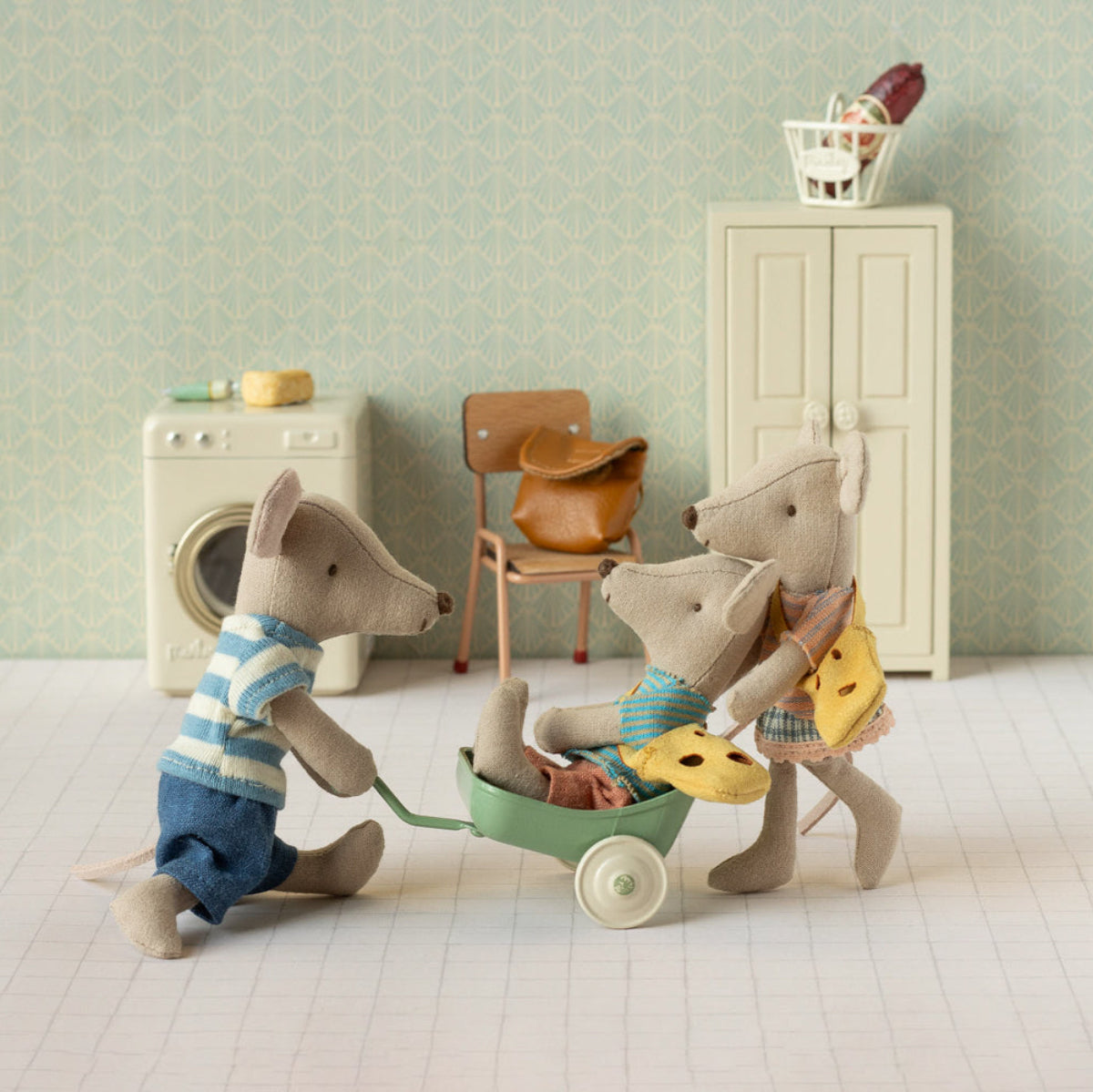 Maileg Little Brother Mouse with Bag