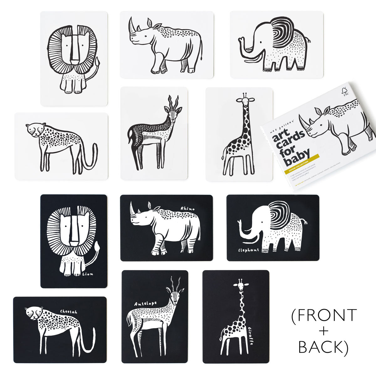 Art Cards for Baby, Safari Animals