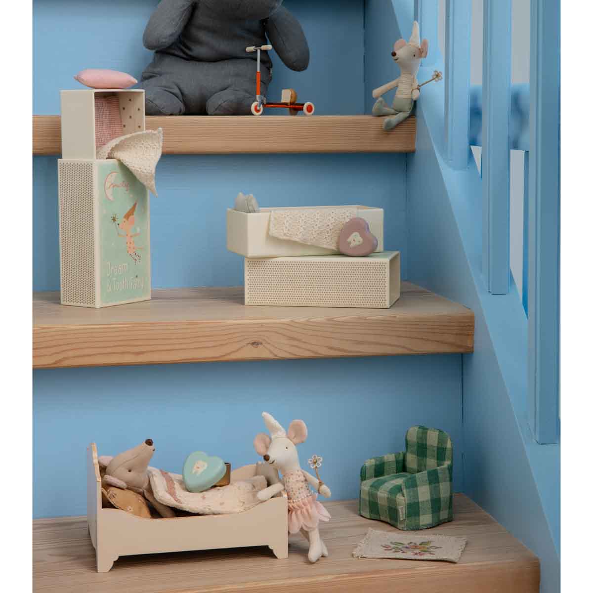 Maileg Wooden Bed for Mouse Doll, New