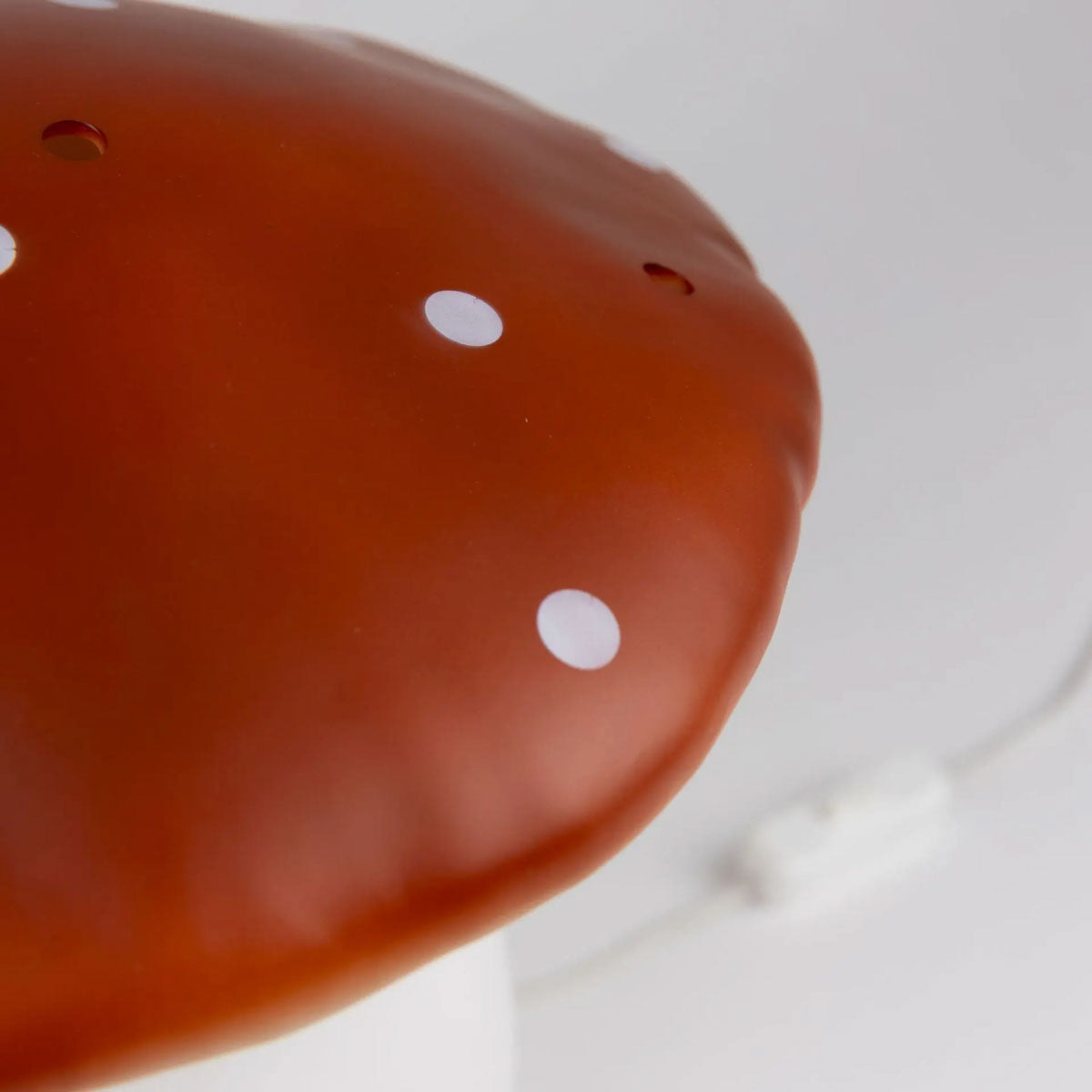 Egmont Heico Large Mushroom Lamp with Dimmer, Red Brick