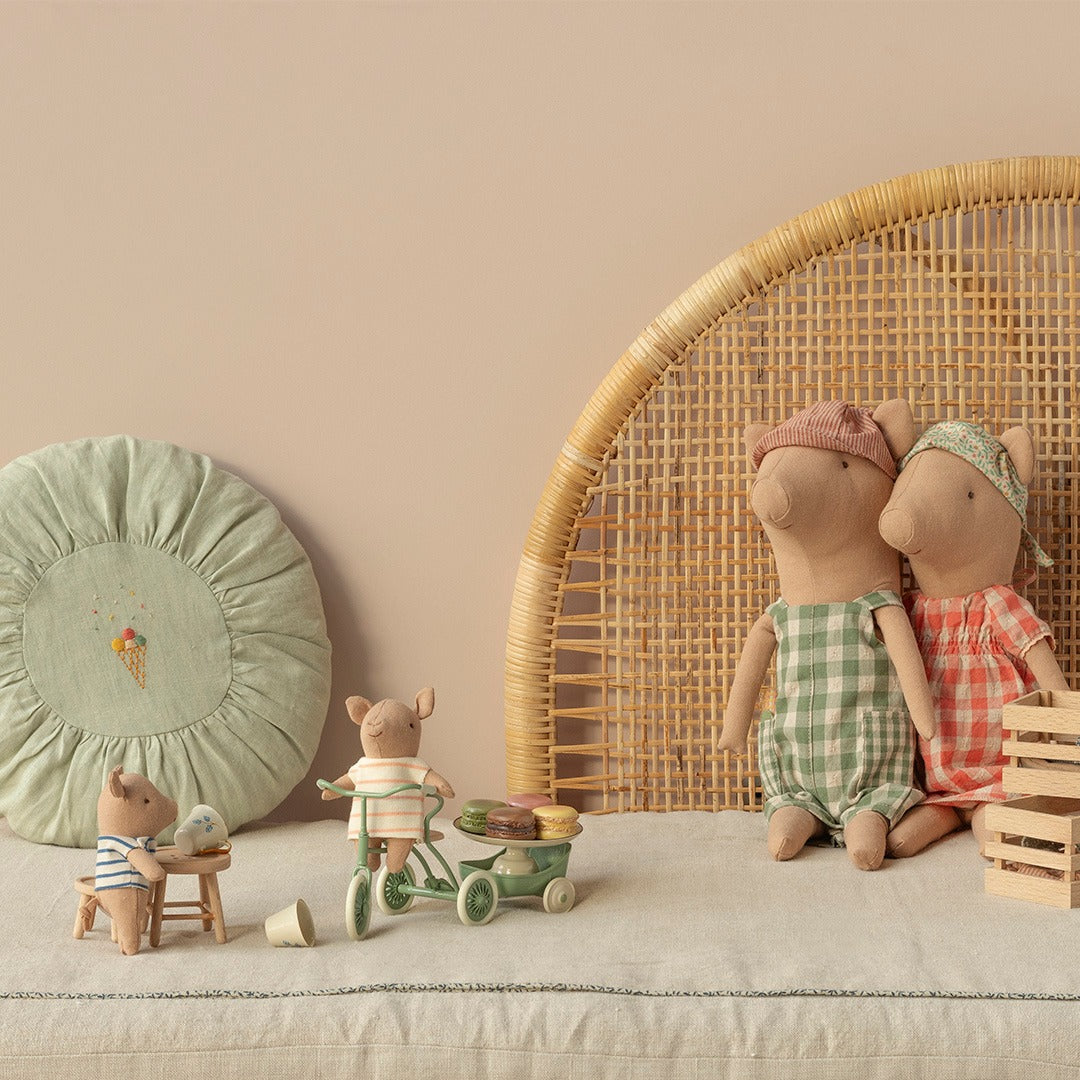 Maileg Baby Pig in Box, Coral