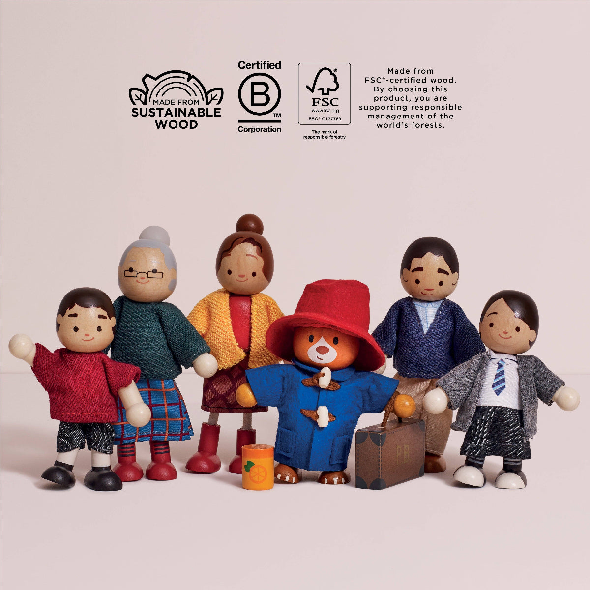 Le Toy Van Paddington™ & Family Wooden Doll Set