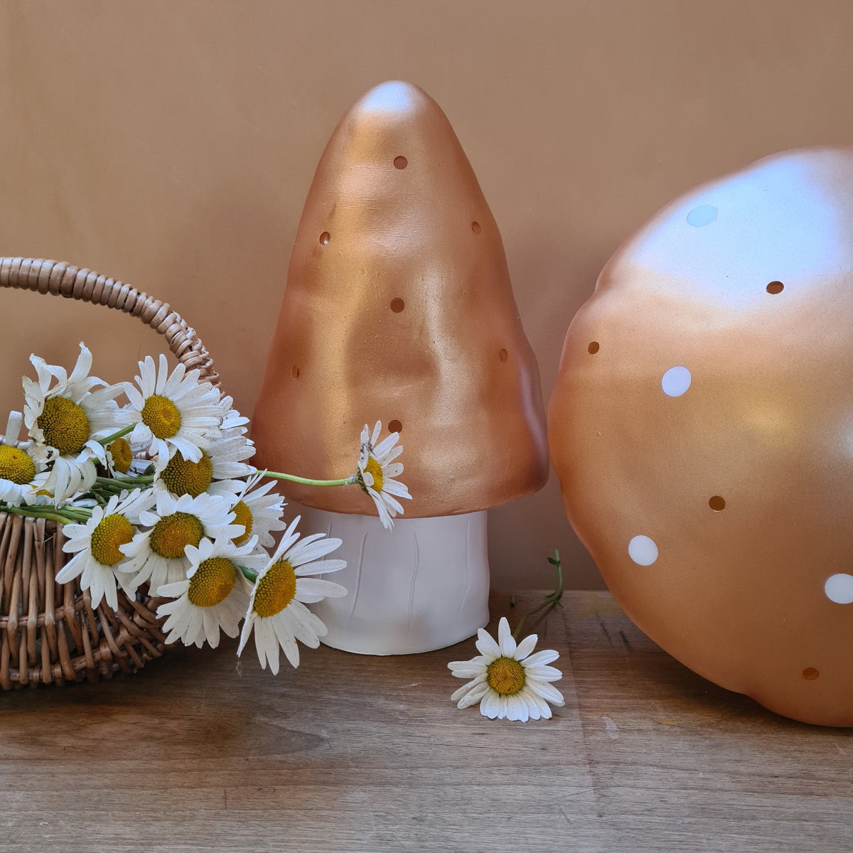 Egmont Heico Large Mushroom LED Lamp, Copper