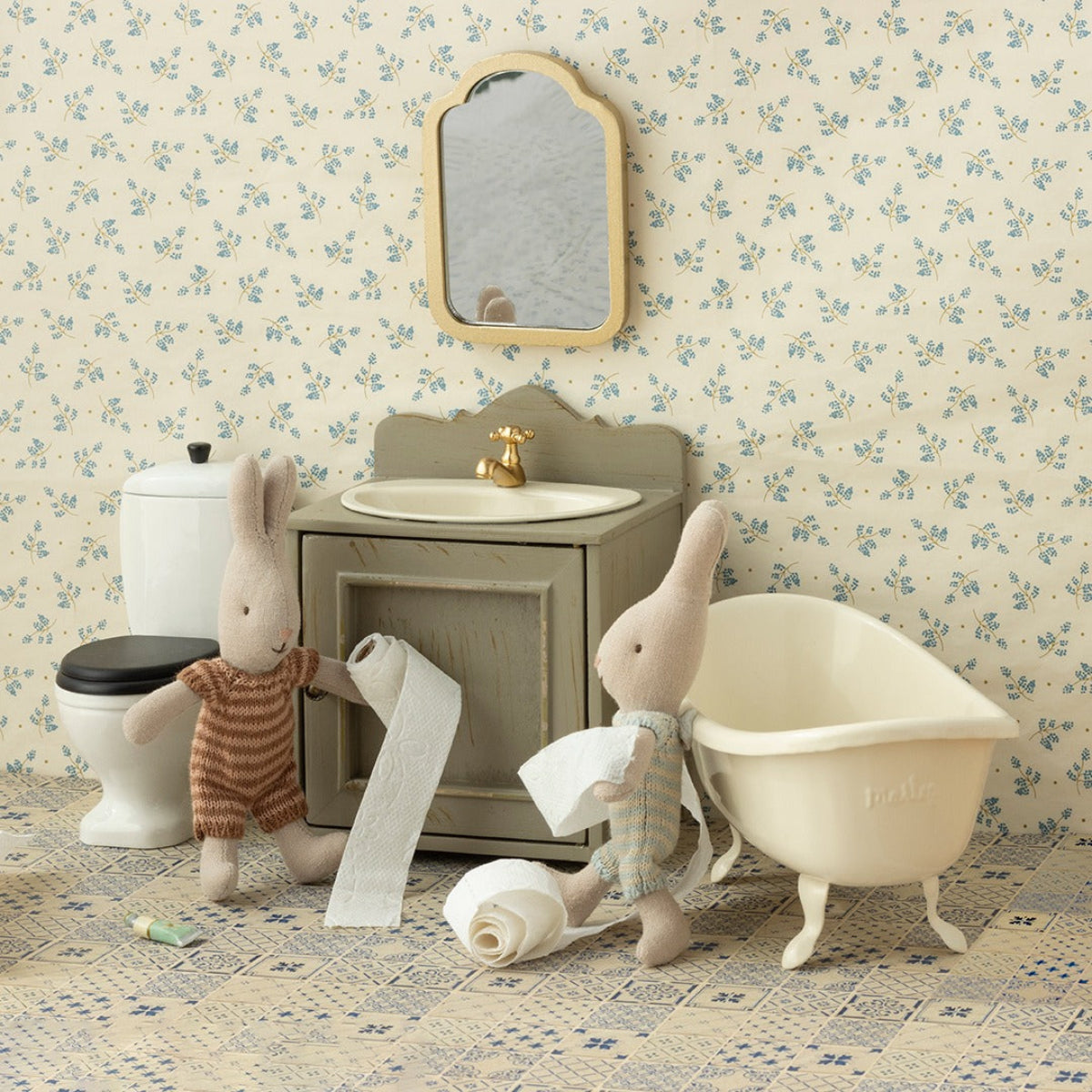 Maileg Dollhouse Toilet, Miniature Size