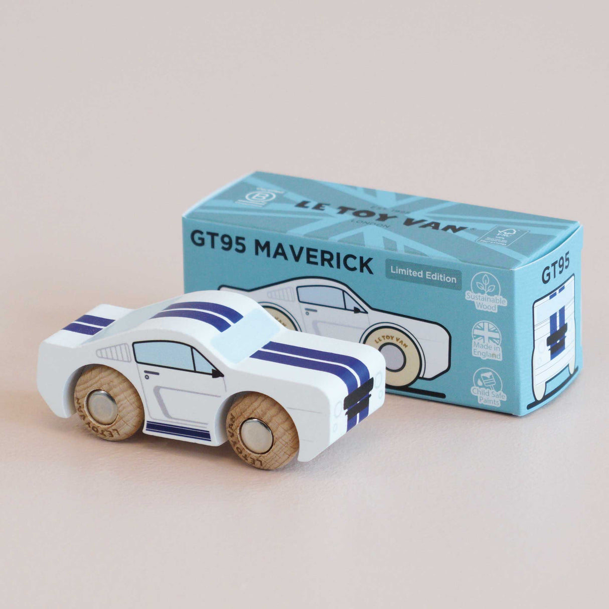 Wooden Matchbox Car, No. 17 GT95 Maverick