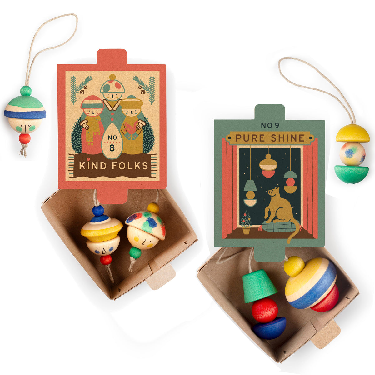 Grapat Wooden Ornament Set ( No.8, No.9 )