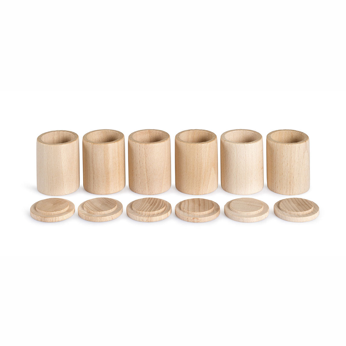 Grapat Wooden Cups with Lid, Natural
