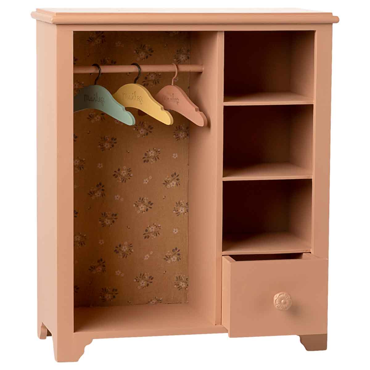 Maileg Large Wooden Wardrobe, Dark Powder