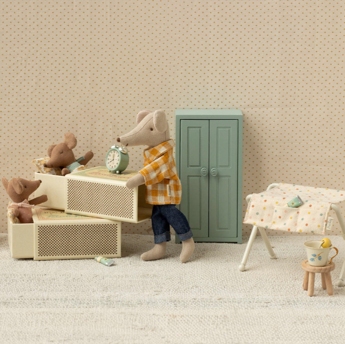 Maileg Sleepy Wakey Baby Mouse in Box, New