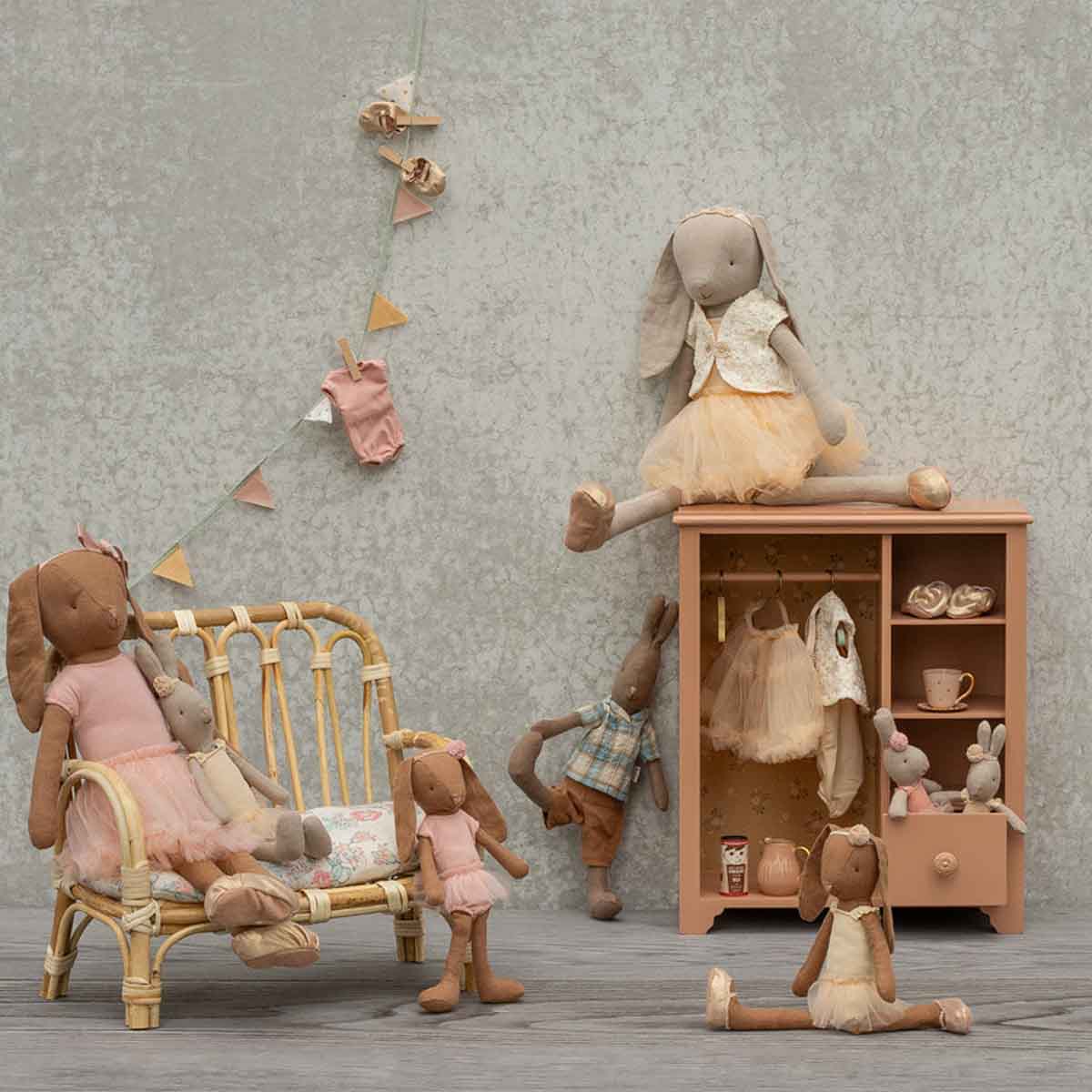 Maileg Large Wooden Wardrobe, Dark Powder