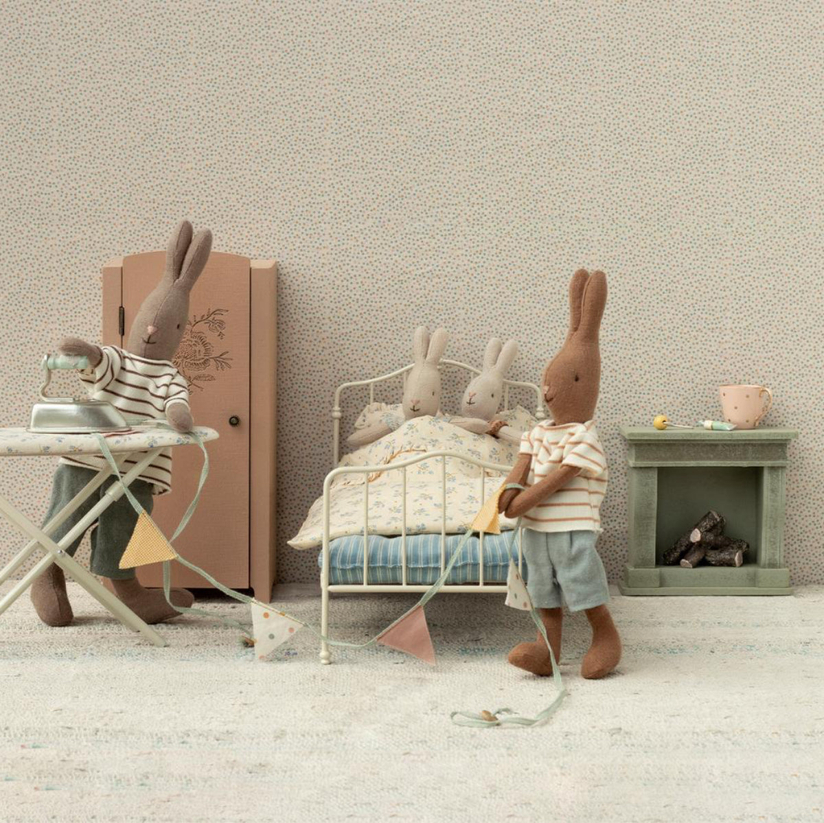 Maileg Miniature Bed, Blue