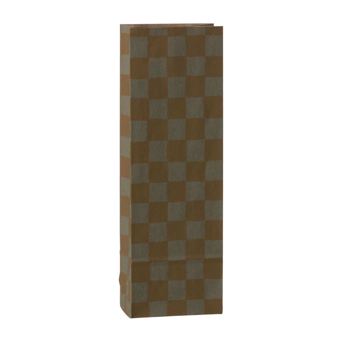 Maileg Gift Bag, Checker, Mint/Ocher