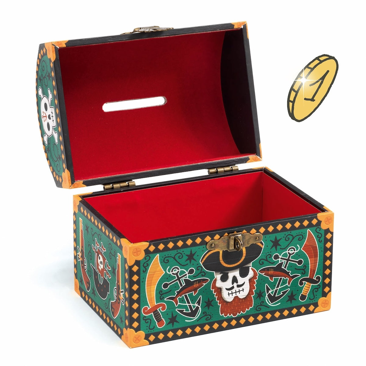 Pirate Treasure Box Coin Bank