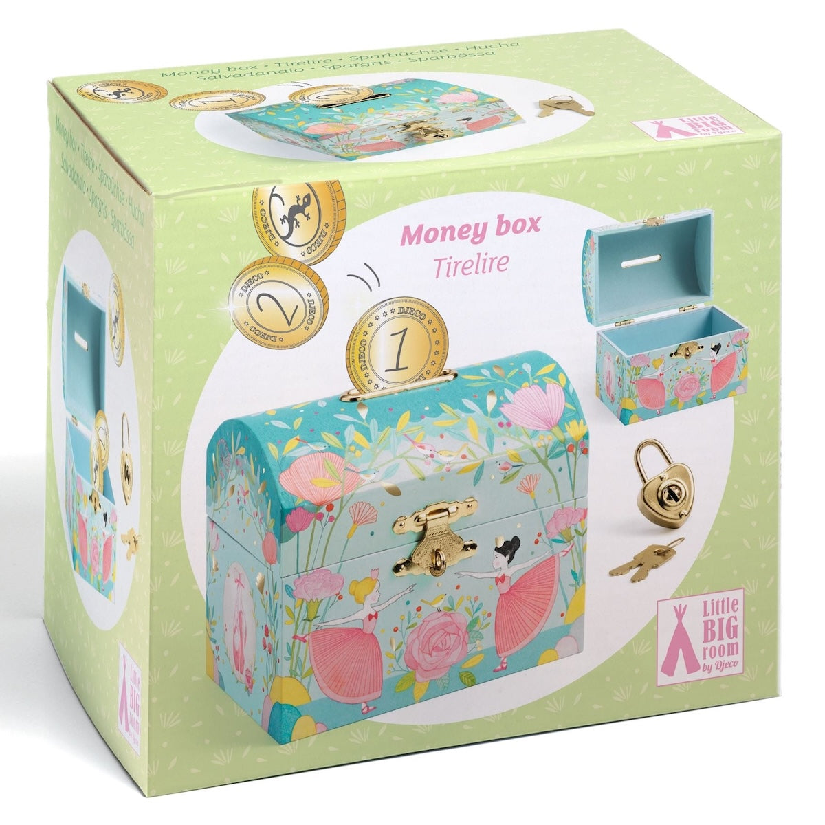 Ballerina Treasure Box Coin Bank