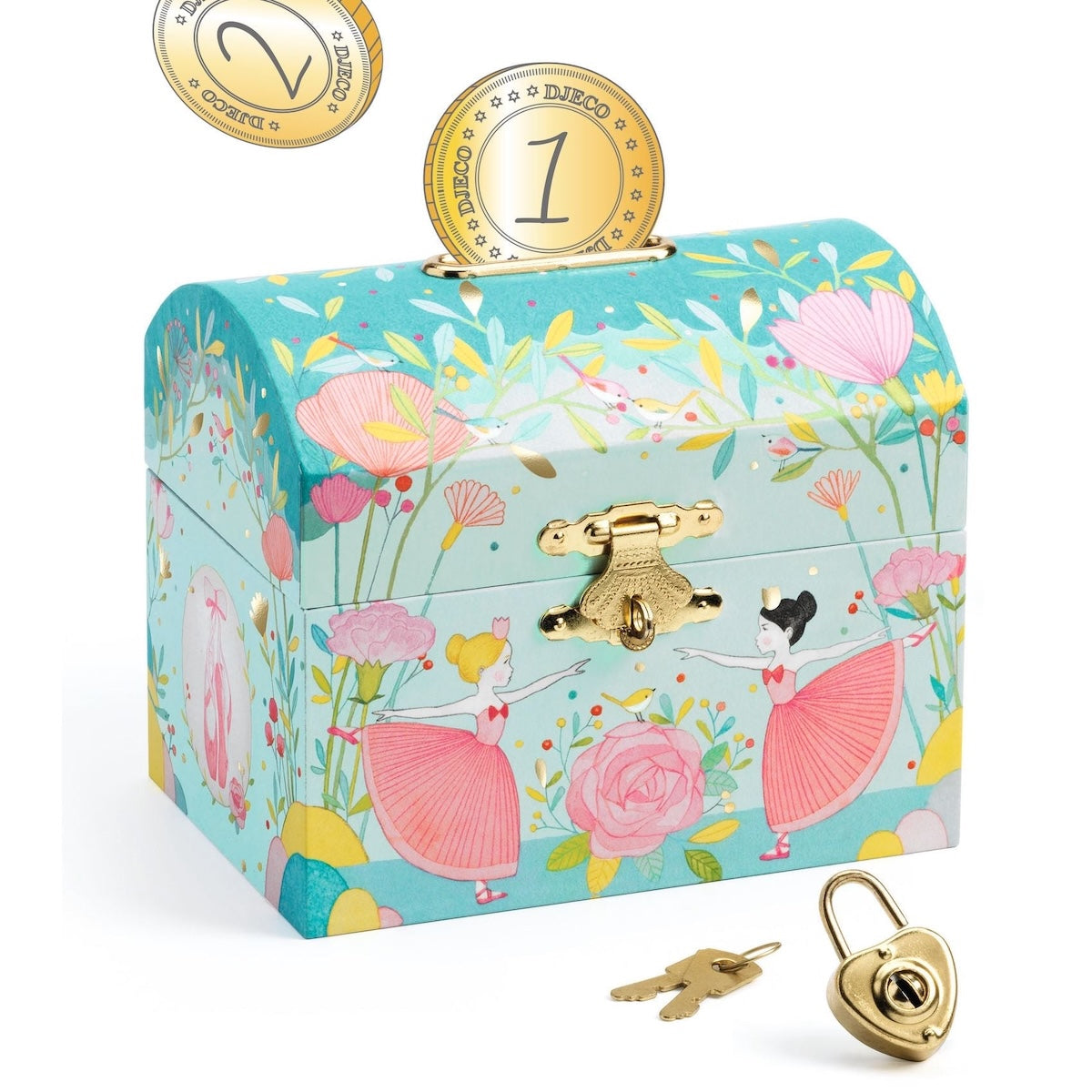 Ballerina Treasure Box Coin Bank