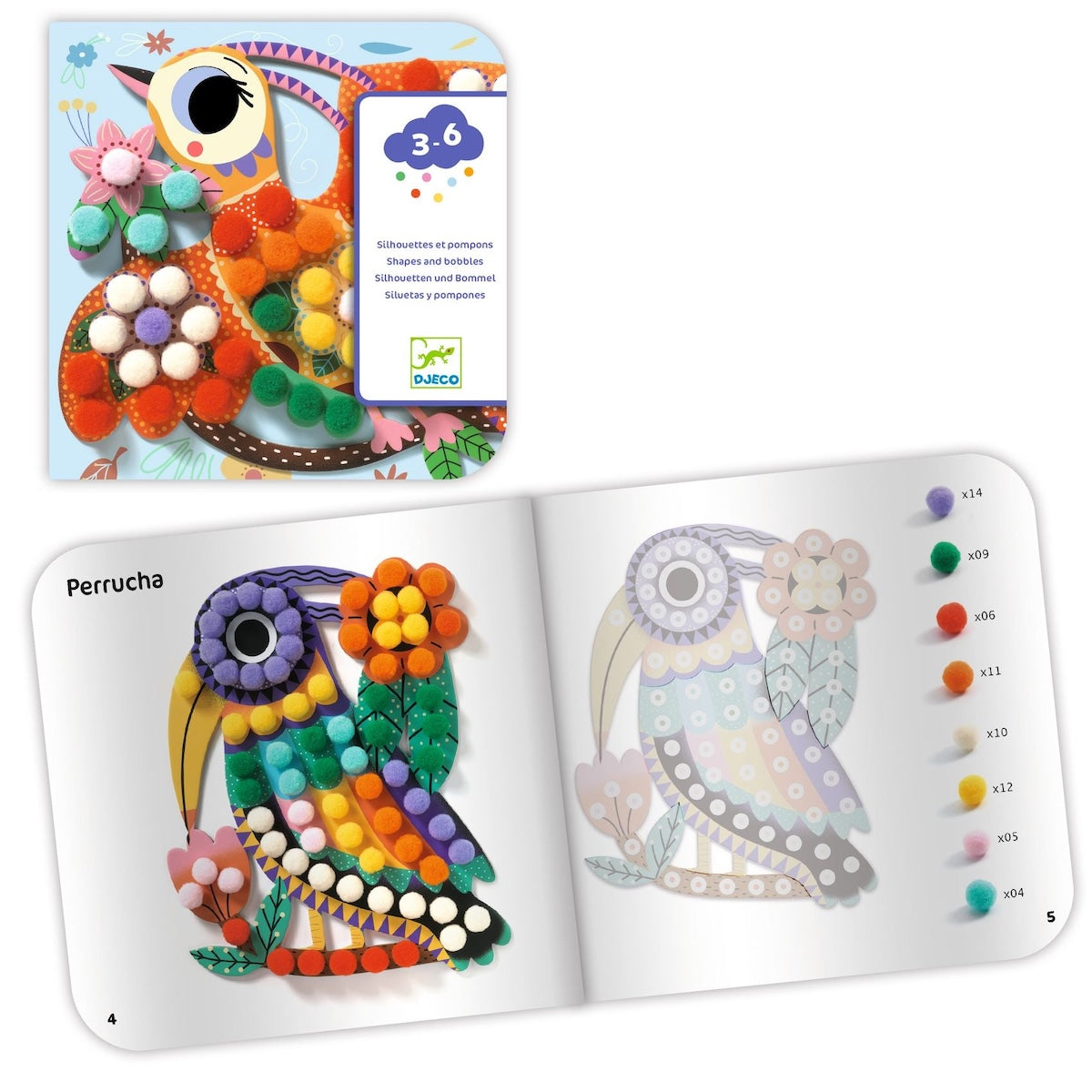 Pompom Bird Collage Art Set