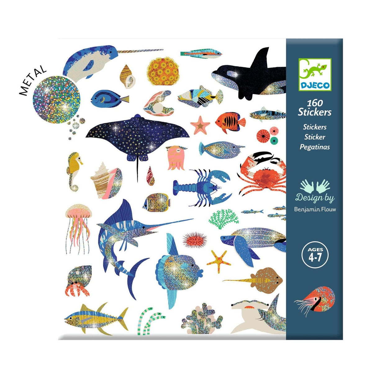 Djeco 160 Stickers, Ocean