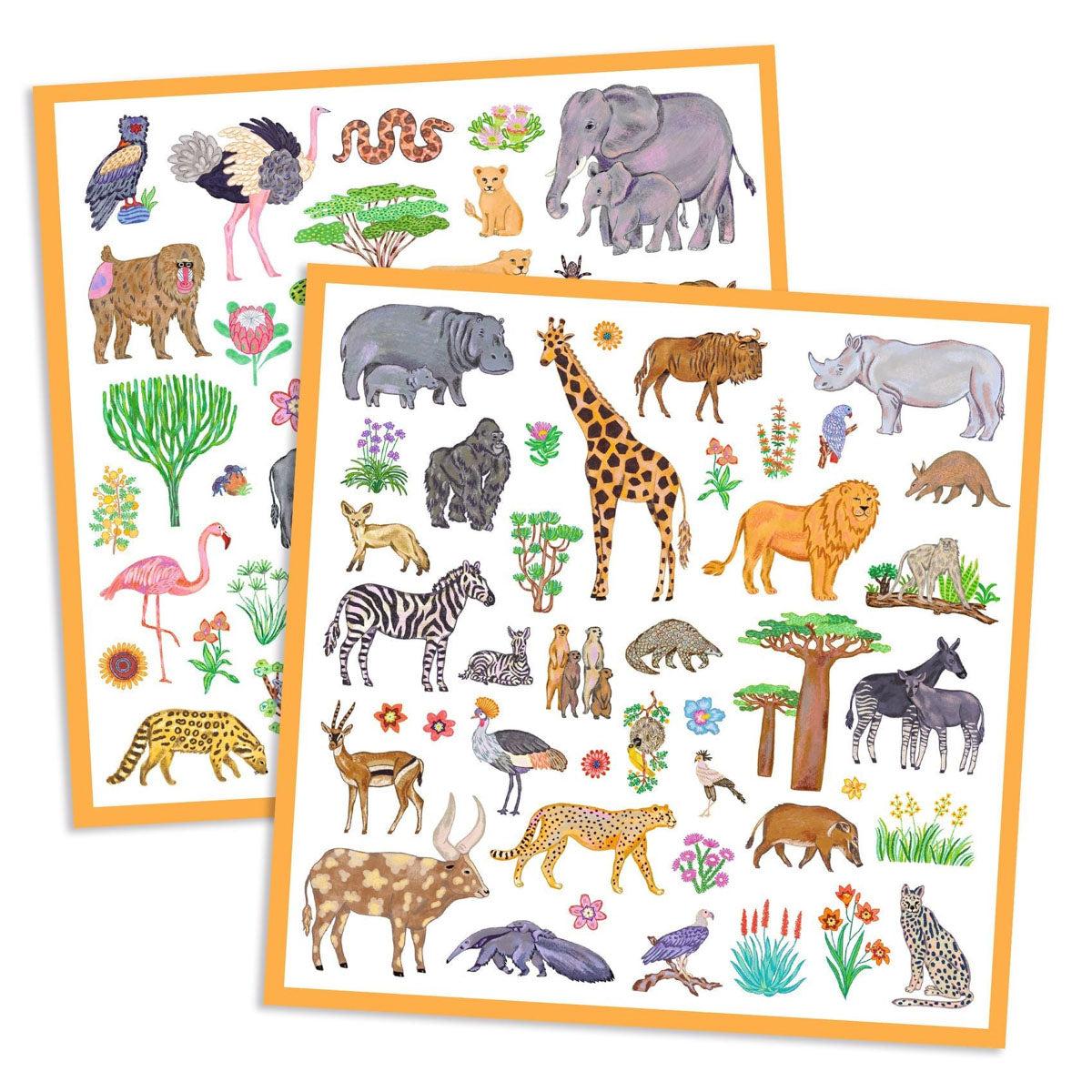 Djeco 160 Stickers, African animals