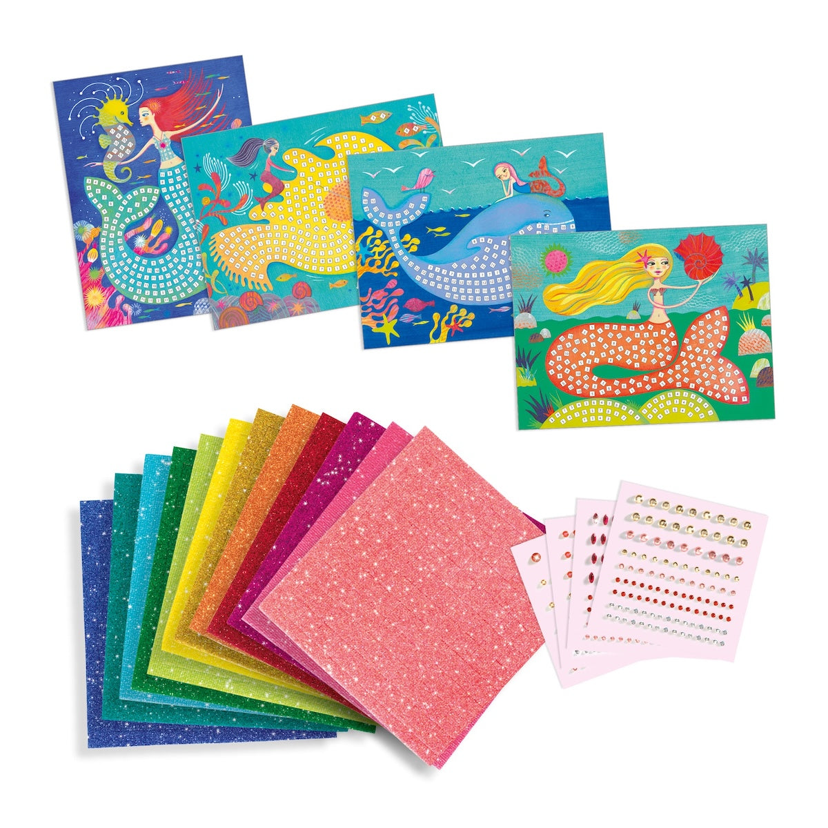Mermaid's Song Sticker and Jewel Mosaic Craft Kit