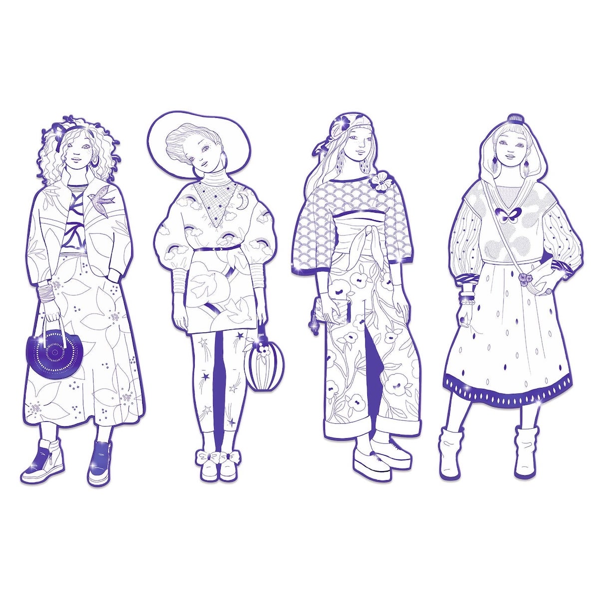 Djeco Demoiselle Coloring Paper Dolls