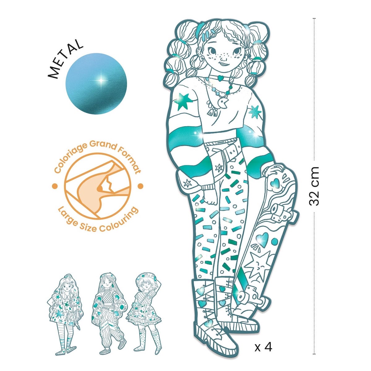 Djeco Demoiselle Coloring Paper Dolls