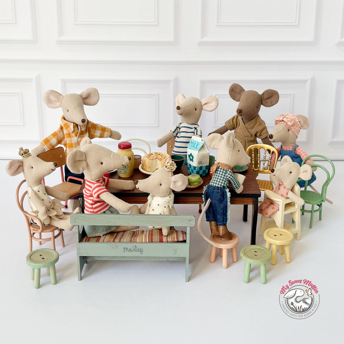 Maileg Doll High Chair for Baby Mouse