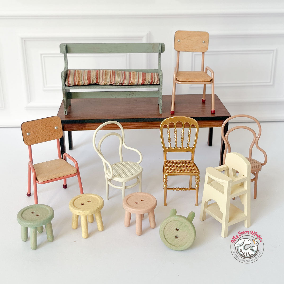 Maileg Doll High Chair for Baby Mouse