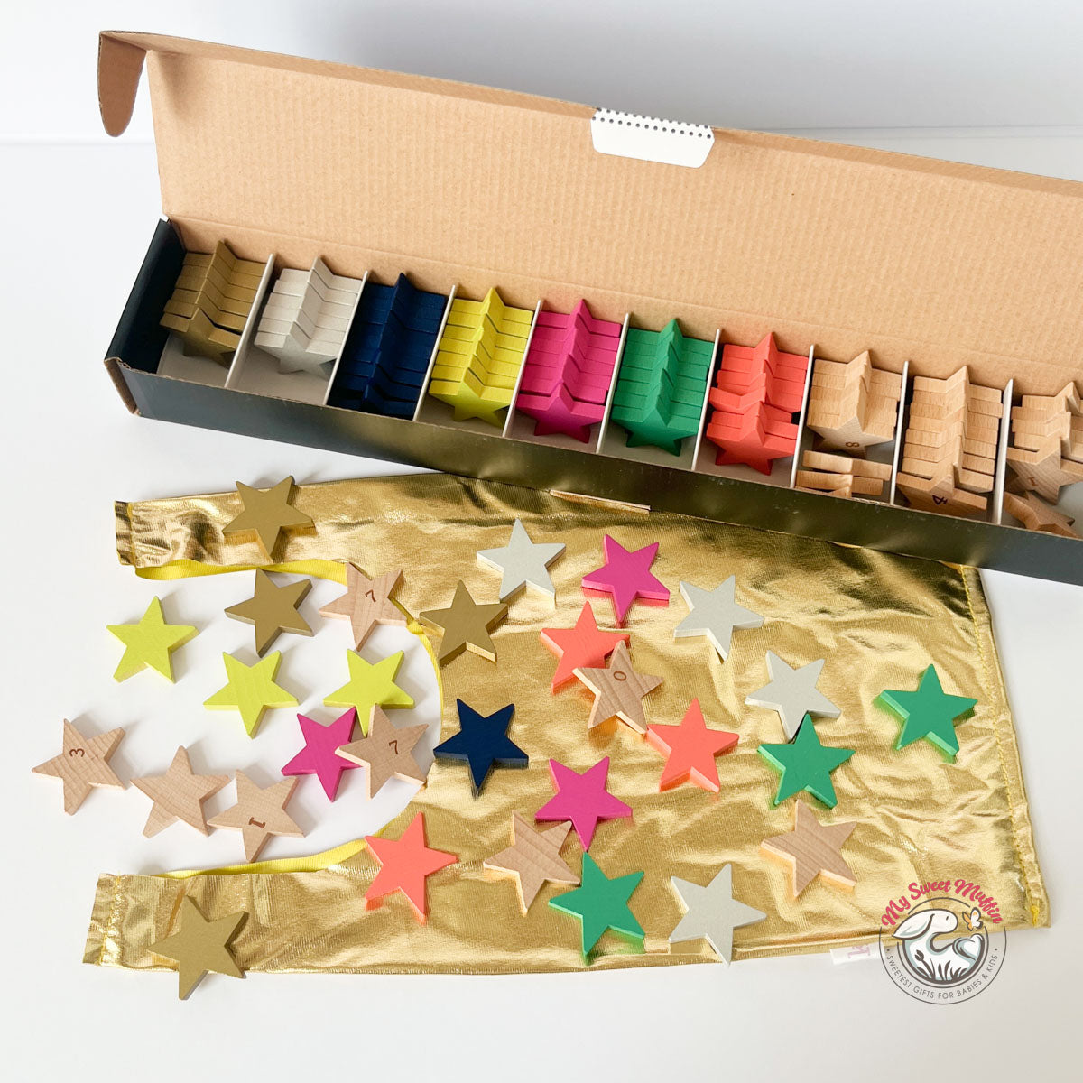100 Tanabata Wooden Stars