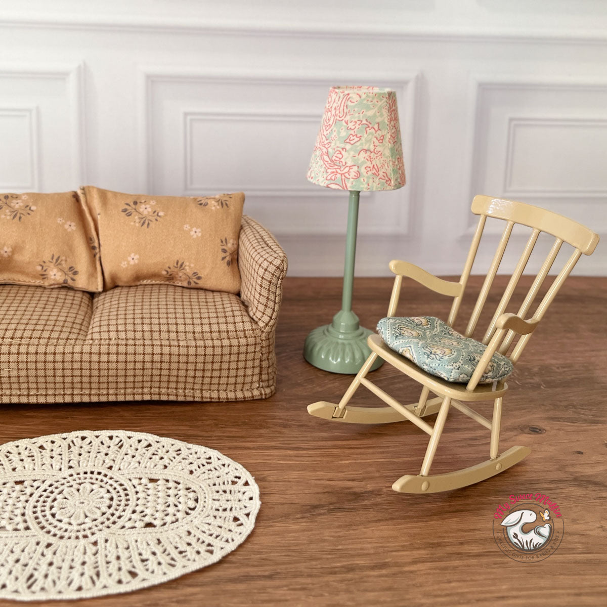 Maileg Rocking Chair with Cushion, Mouse size