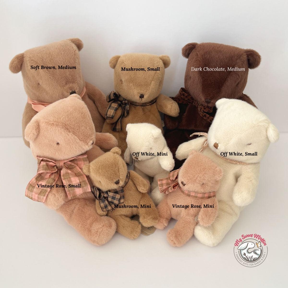 Maileg Plush Teddy Bear, Mushroom