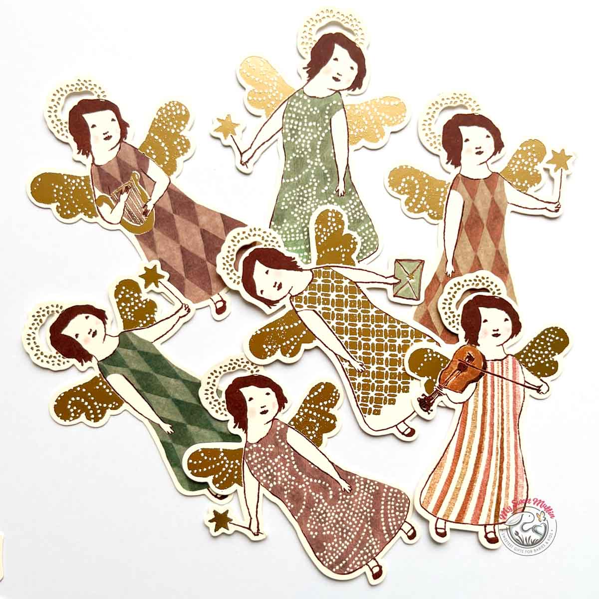 Maileg Holiday Gift Tag, Angels 14 pcs