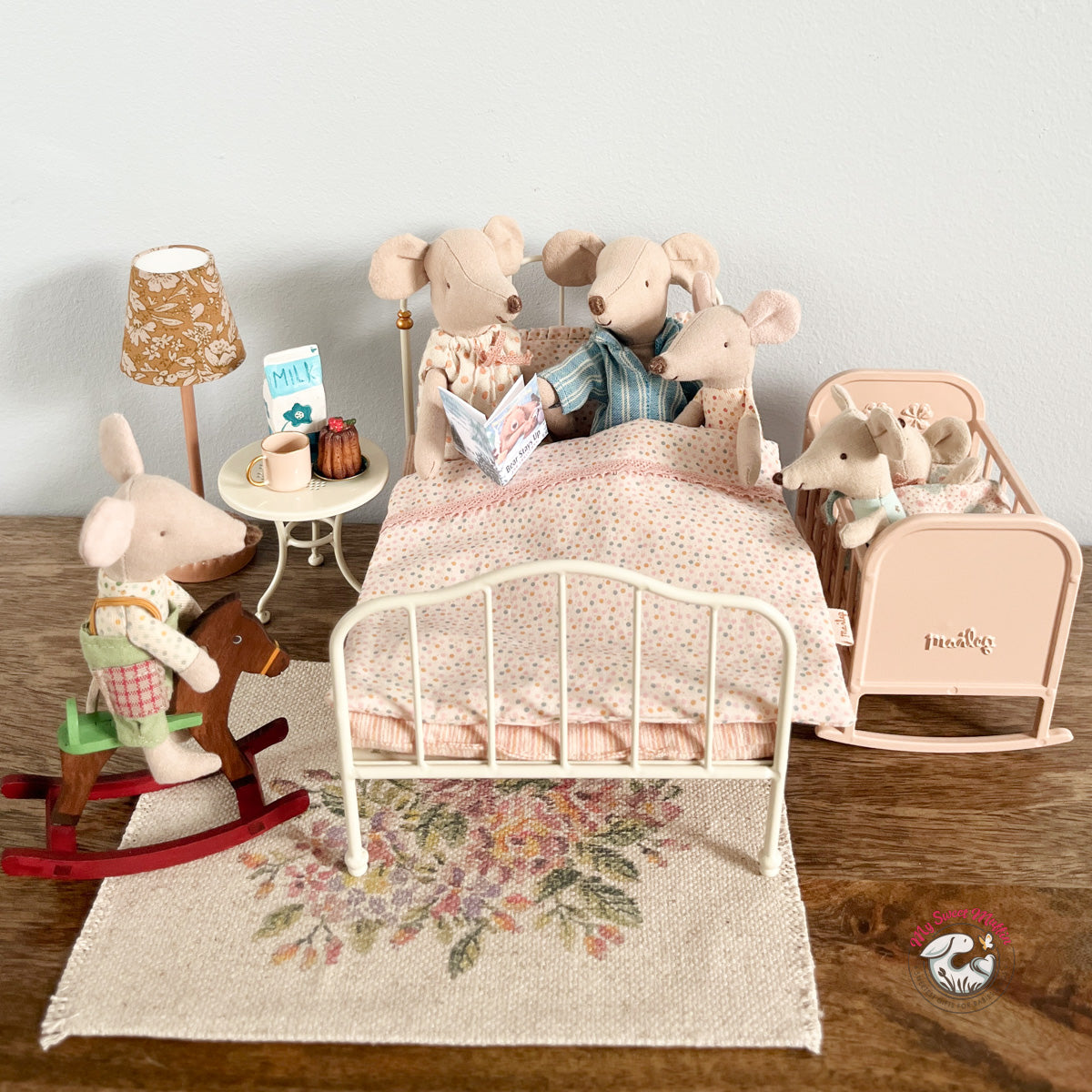 Maileg Vintage Bed for Mom & Dad Mouse Doll