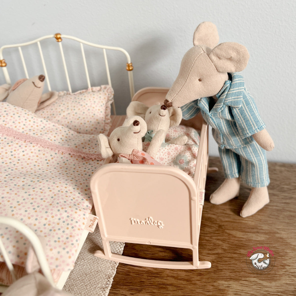 Maileg Metal Cradle for Baby Mouse