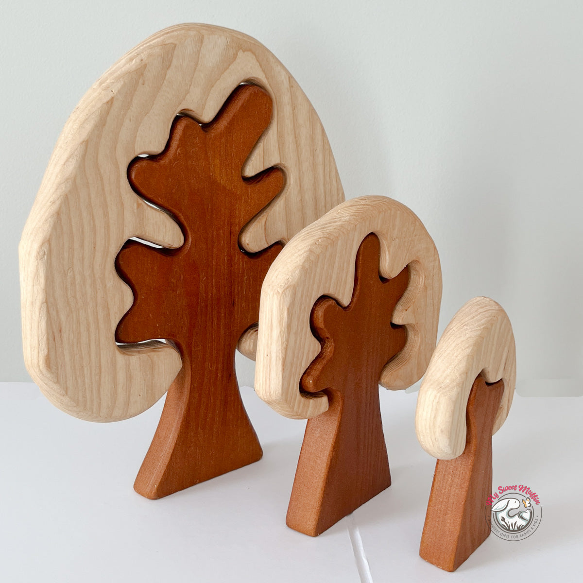 Wooden Trees (Set of 3 )